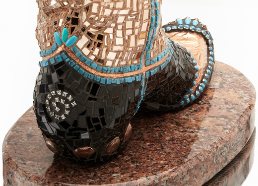 Copper Canyon sculpture, rear closeup